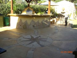 Concrete top w/ Arizona flagstone inlays